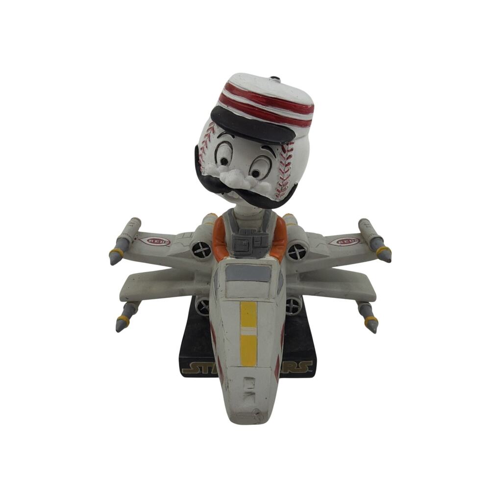 Mr. Redlegs Cincinnati Reds Star Wars X-Wing Fighter Bobblehead 2016 SGA MLB